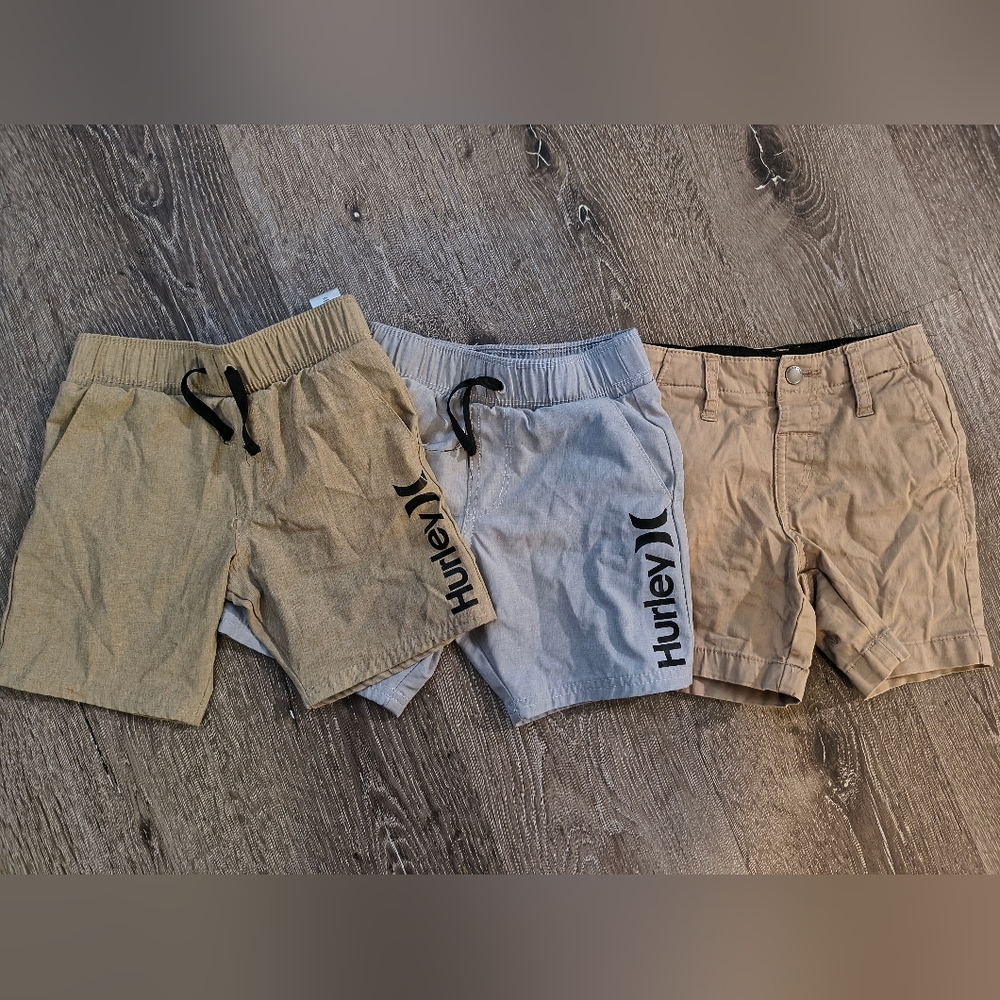 Hurley Athletic Shorts - Tan and Gray